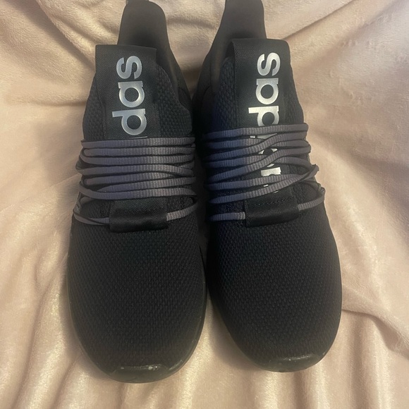 adidas Other - adidas Lite Racer Men’s Black Sneakers with Slip-On Design, Silver Accents, Sz 7